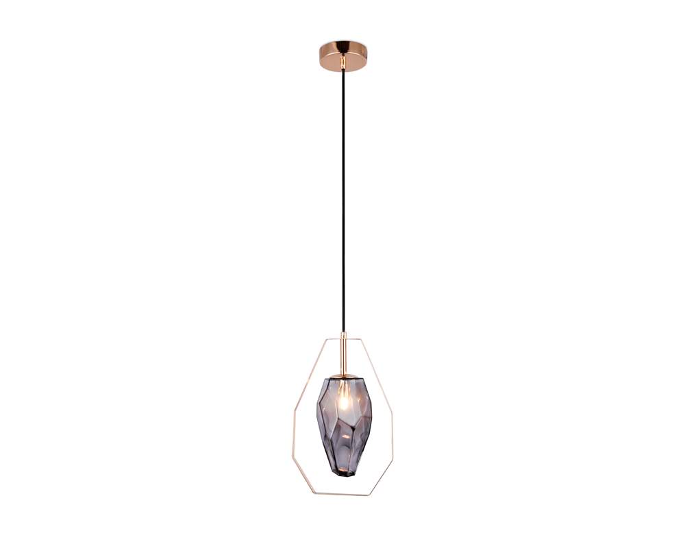 TR3627 GD/SM Св-к подвесной G9 max 40W  D200*1100 золото/дымчат