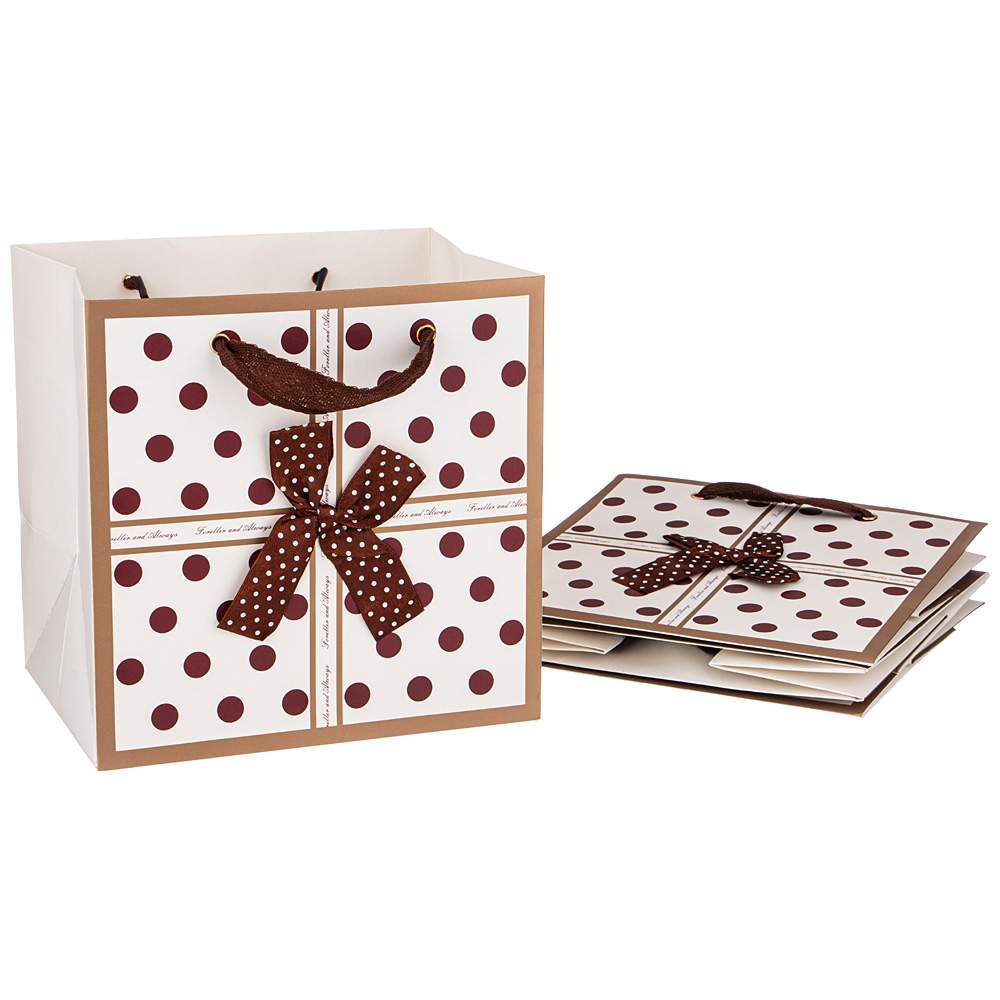 LEFARD Пакет подарочный 521-230 Горошек 20*20*15см