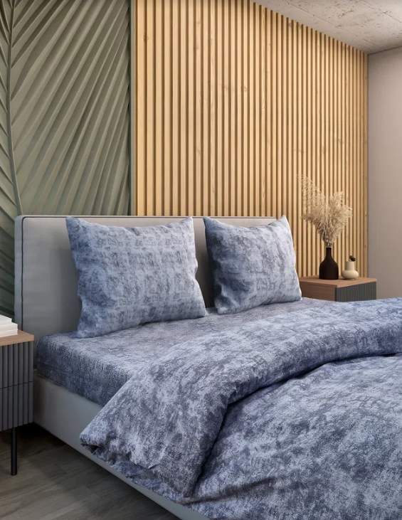 MARIA DE LUXE Мрамор Персидский синий Пододеяльник 180х215 сатин (хлопок 100%) ПД-М-180 20217/9