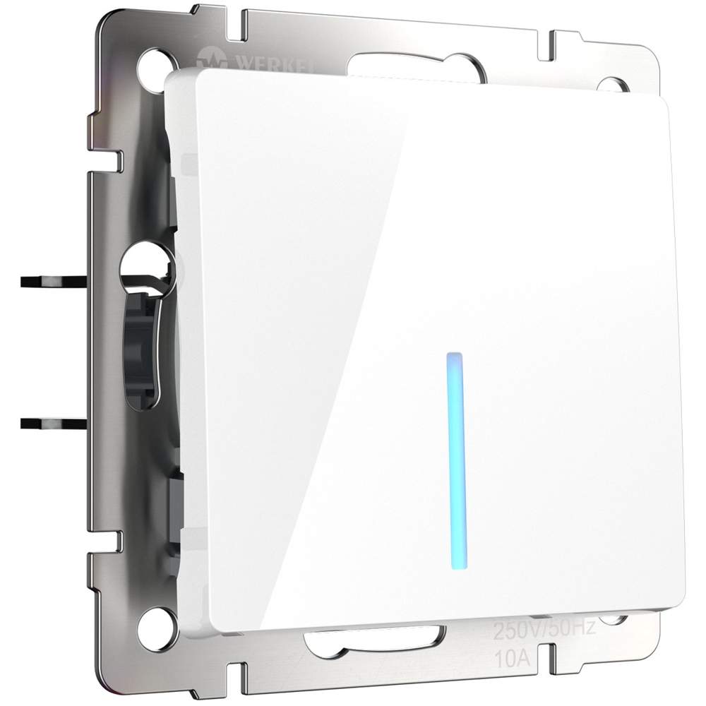 Выкл.  Frame 1-кл. с подсв.  белый  WL01-SW-1G-LED  -  W1110101