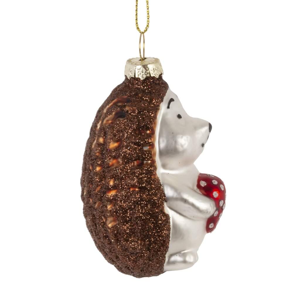 REMECO COLLECTION Игрушка елочная 822449 Ёжик 5х5х8см (стекло)  