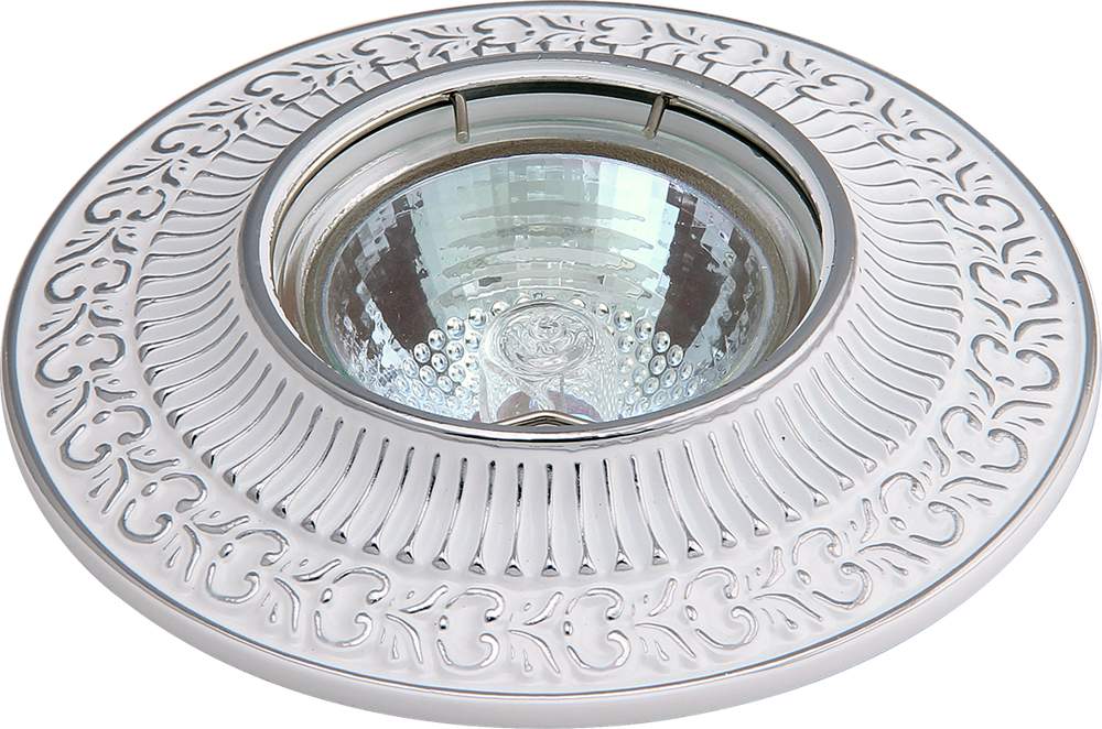 Светильник галогенный FT 1125 SCH MR 16  белый с серебром