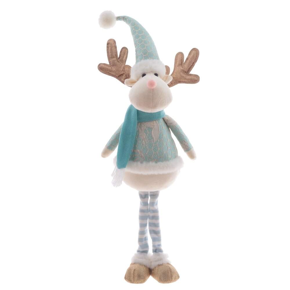 REMECO COLLECTION Игрушка набивная 808531 Олень голубой/золото 23х13х67см 