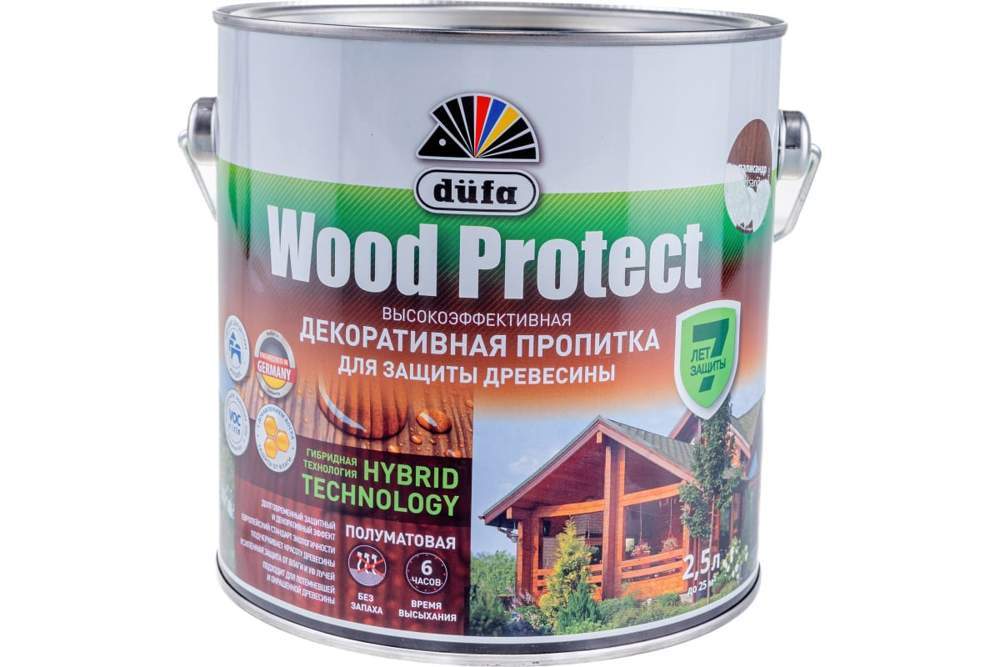 Пропитка <b>DUFA</b> Wood Protect д/защ. древ. палисандр  2,5л