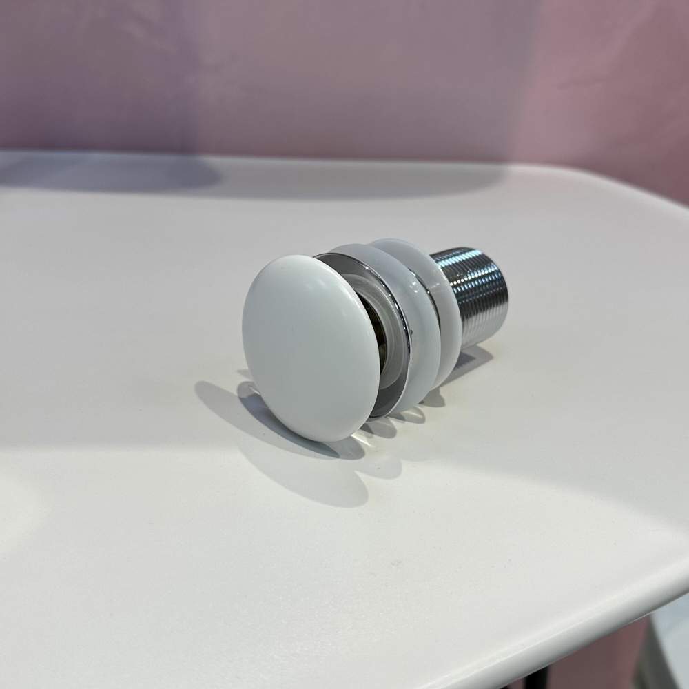 Донный клапан без перелива керамический белый матовый RD-K8890MW