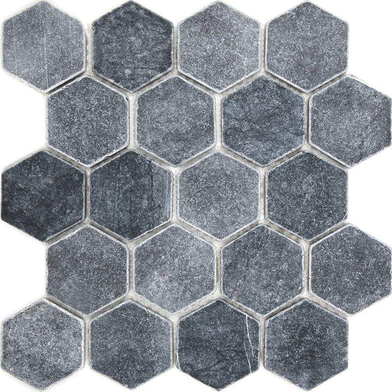 Мозаика Hexagon VBs Tumbled 64х74  305х305х8, натур.мрамор