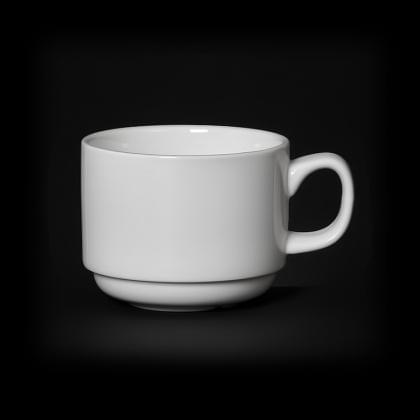 CORONE White Чашка чайная фк092 220мл 80х63мм к блюдцу фк088 (6/72)