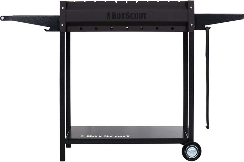 Мангал BOYSCOUT 1220х490х800мм с 2-мя столиками,дровницей и кочергой  61617