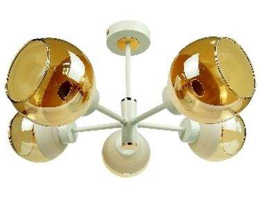 SBC-014-5-wg Люстра потолочная  014-5 мат.белый-золото 