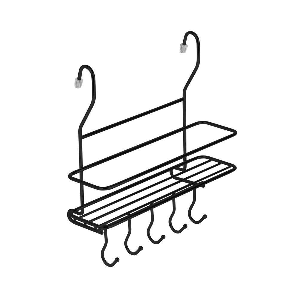 Полка  Хром  MX-402 на рейлинг малая с крючками
