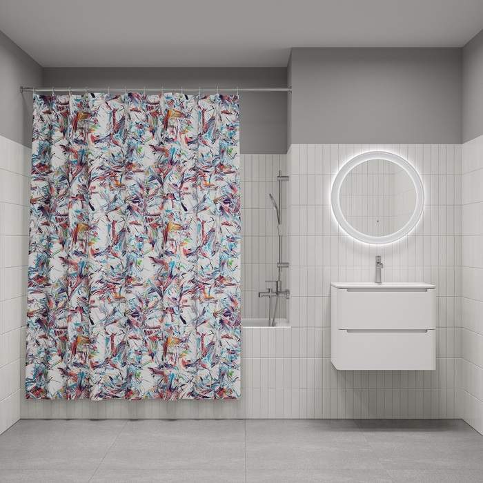 Штора д/ванной IDDIS 200*180см  полиэст. BX05P18i11