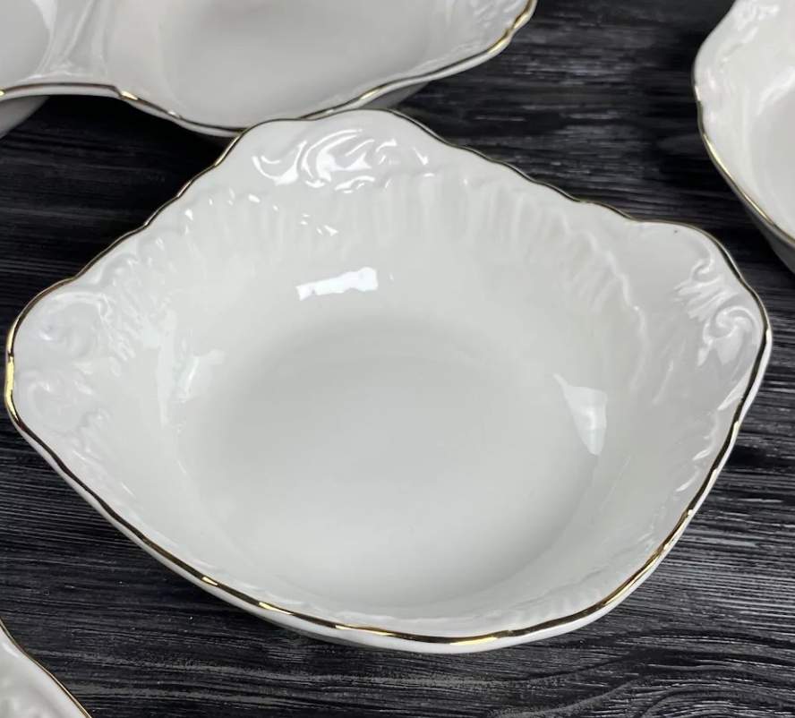 LENARDI Аврора Gold Салатник 305-070 квадратный 15см  