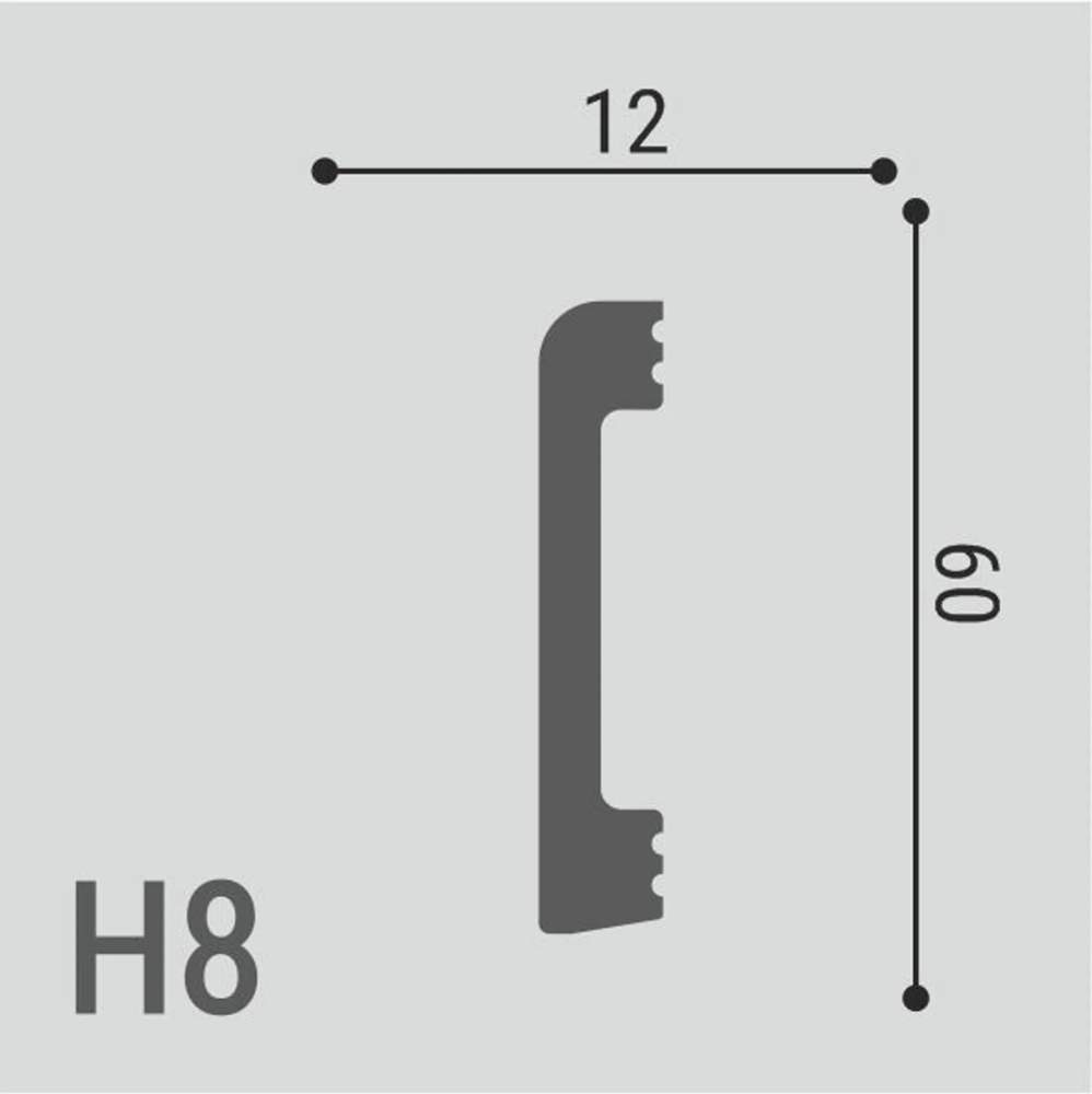 Плинтус XPS POLYMER Н 8 (60*12)/30