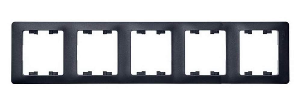 Рамка SE Glossa  Графит 5-м  горизонт. GSL001305