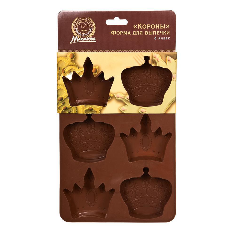 MARMITON Форма 17200 силикон Короны 6 ячеек 26*17*3 см 
