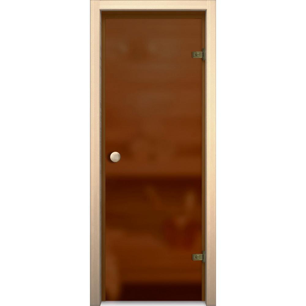 Дверь д/сауны Бронзовое 7х19/710 Хром/Липа/GJ  Парилка HC