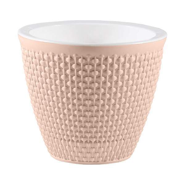 Горшок  Ротанг  2,25л  пудровый  КШ-7946