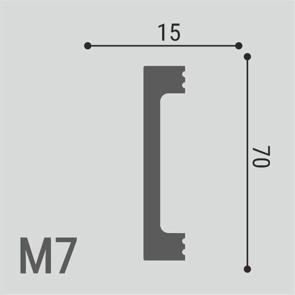 Молдинг XPS POLYMER М 7 70*15/18