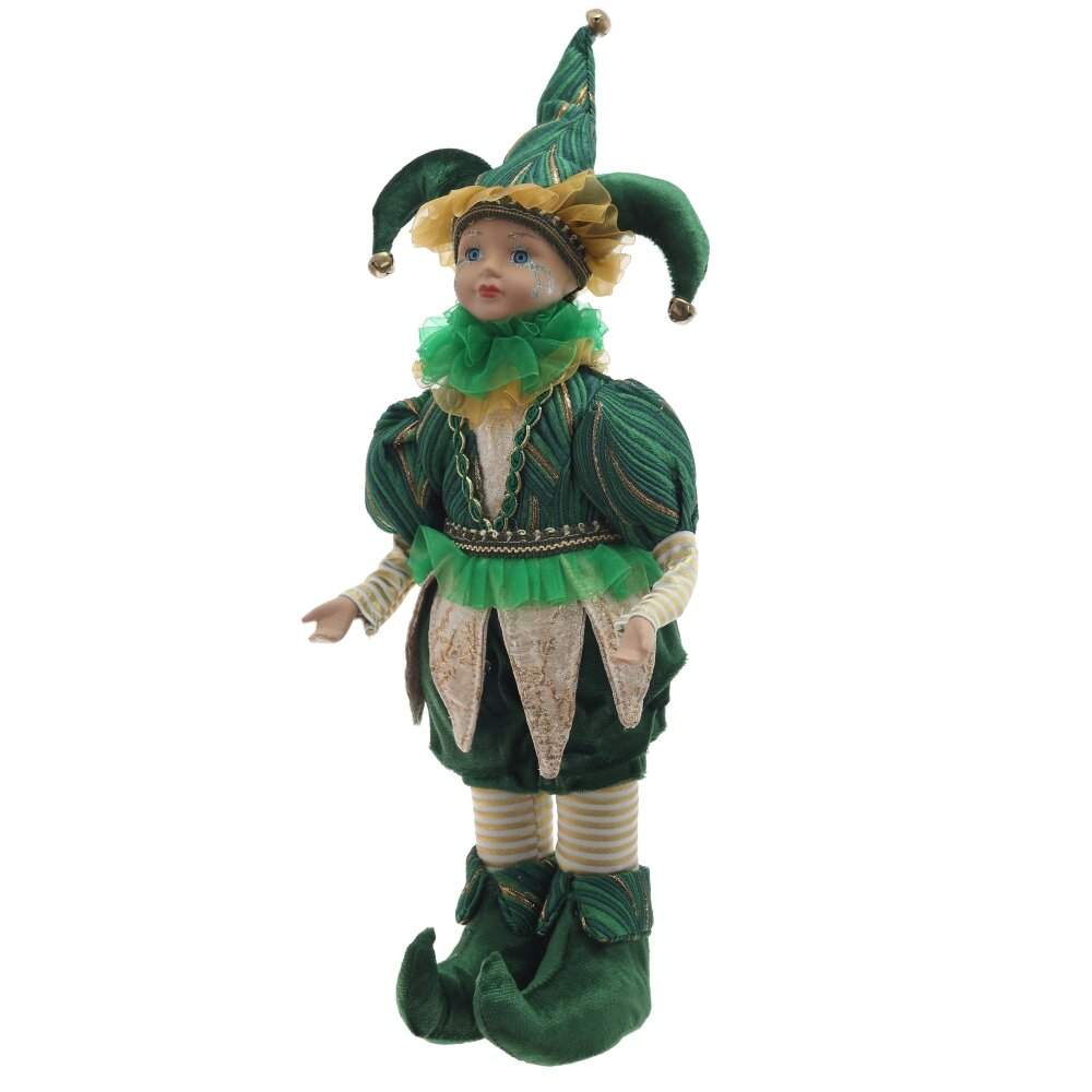 REMECO COLLECTION Игрушка набивная 822858 Клоун (музыка,движение) зеленый/золото 19х12х52см 