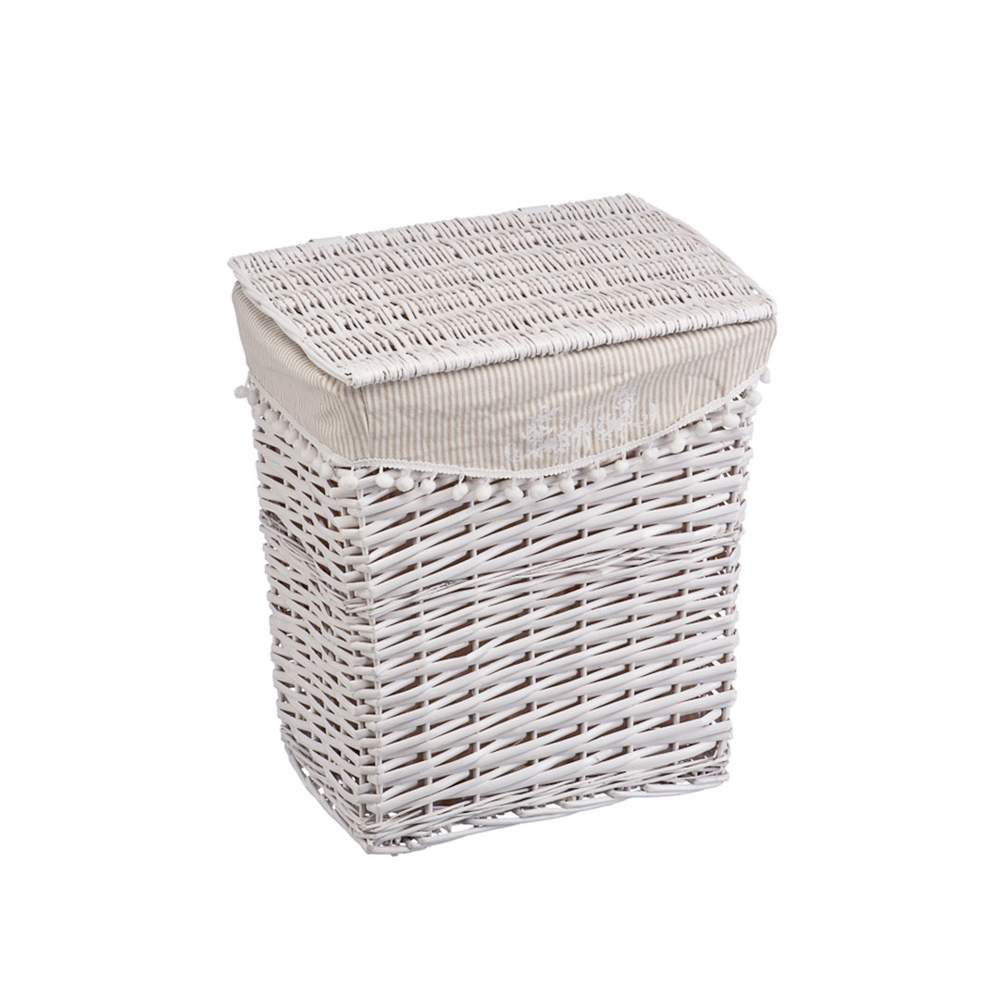 Корзина EW-31L бельевая прямоугольная Колокольчик Д390 Ш280 В450 белый