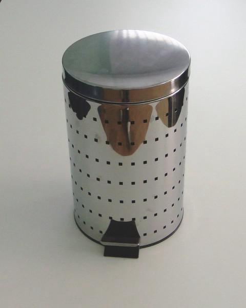 *Ведро круглое   7л с пед. перфорир.  нерж/хром  107-Н