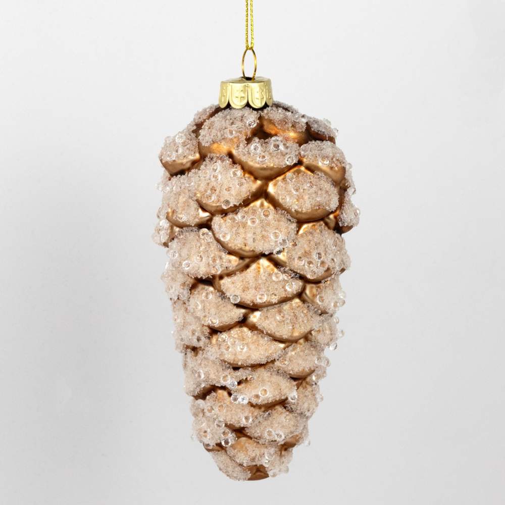 DECOLINE Игрушка елочная Шишка AX25-AZA-046 бронза 13х6,5х6,5см (стекло) 