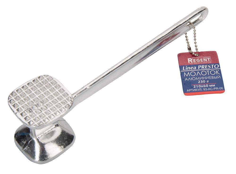 REGENT INOX Linea Presto Молоток д/отбивания мяса 230гр 21*6 93-AC-PR-06 