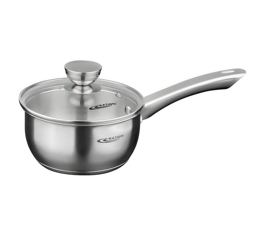 КАТУНЬ Антея Ковш 1,5л 16см  капсул дно для всех типов плит /нерж/ КТ05-К