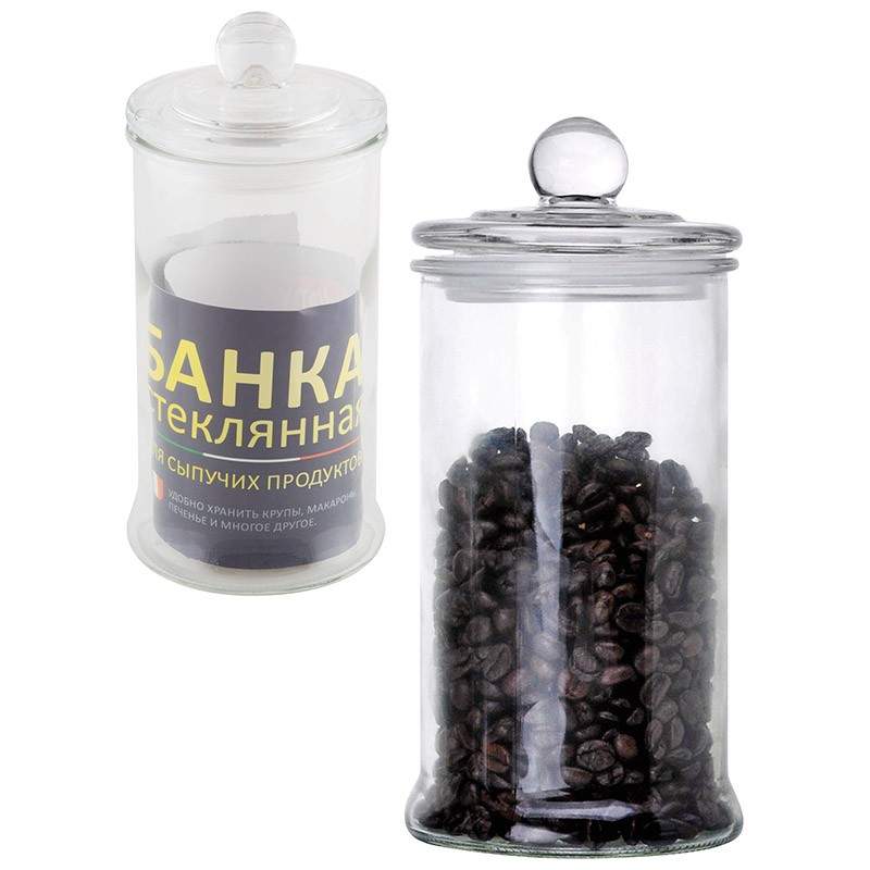 MALLONY Банка 3602 Banca д/сыпучих 0,9л с крышкой, стекло