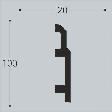 Плинтус XPS BD П 10 (100*20)/11