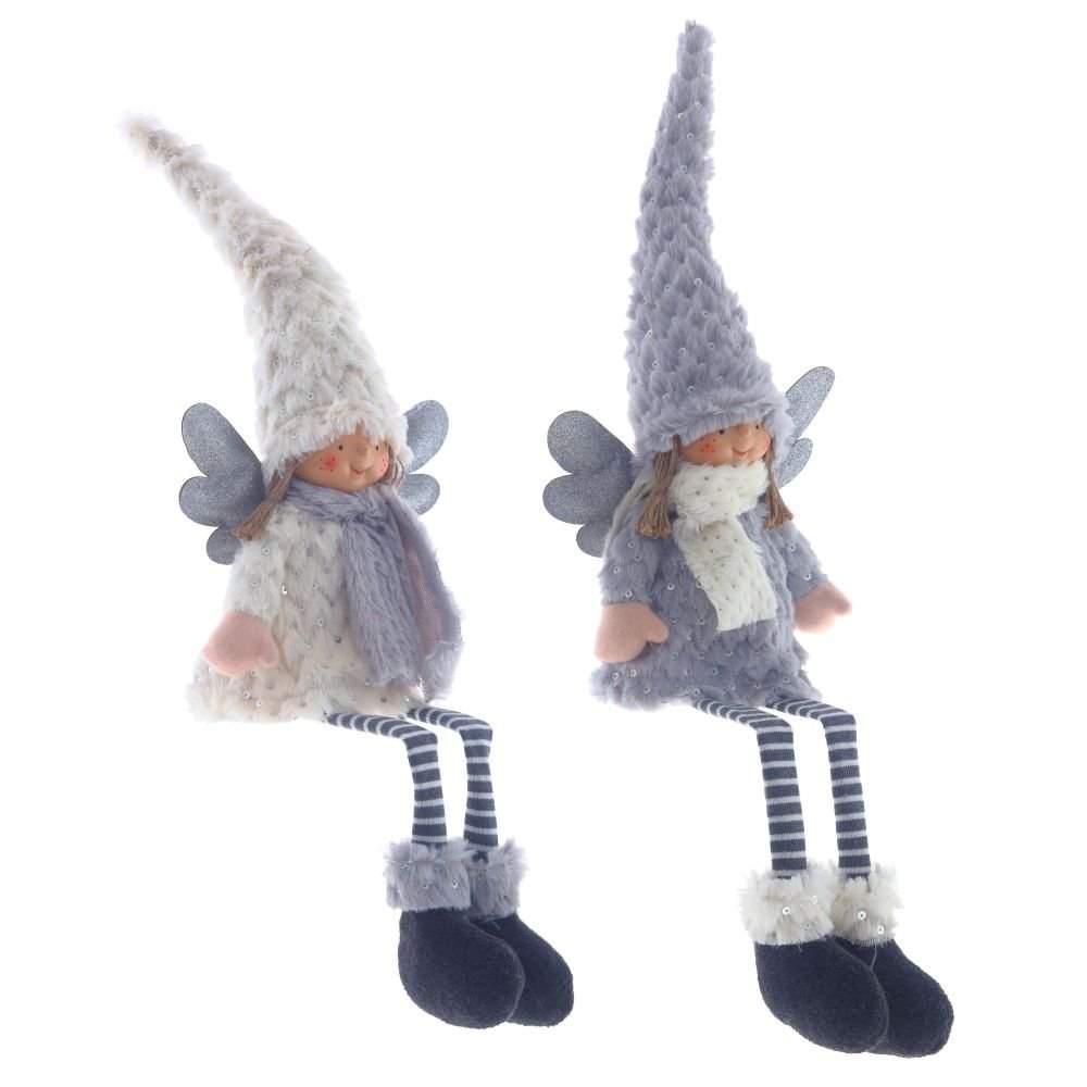 REMECO COLLECTION Игрушка набивная 755032 Фея белый/серый/серебро 20х10х60см 2 вида