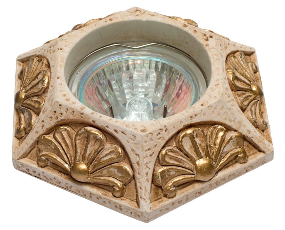 Светильник галогенный FT 413 MR 16  d=108мм  гипс золото 