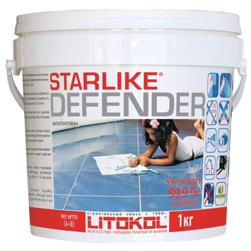 Затирка  Starlike Defender  С.270  Bianco Ghiaccio  1 кг антибакт.