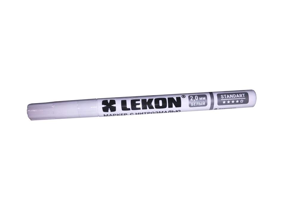Маркер LEKON Standart с нитроэмалью белый 2мм 011902