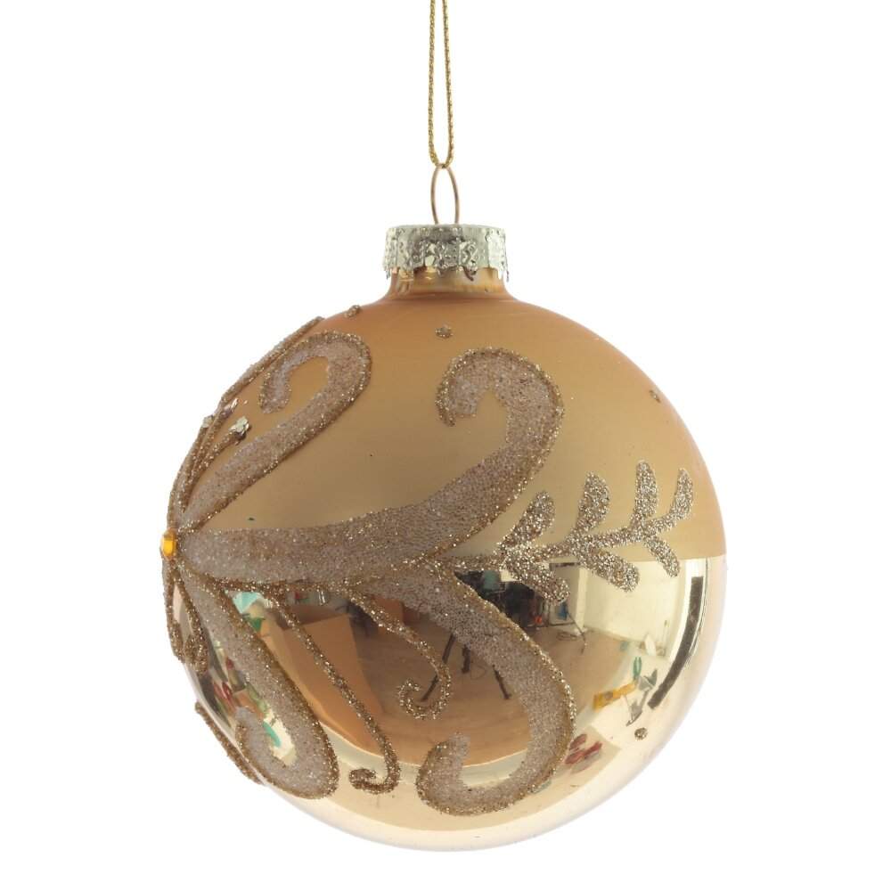 REMECO COLLECTION Игрушка елочная Шар 809683 золото стекло 8см
