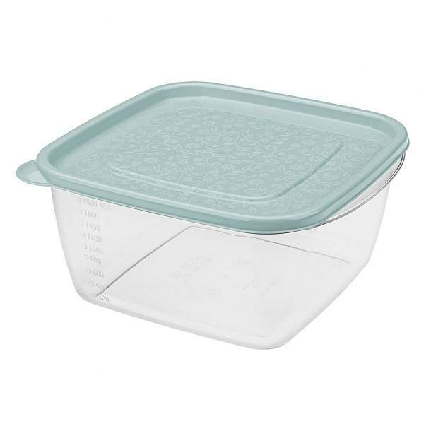 БЫТПЛАСТ Контейнер 4311477 Phibo Арт-декор д/СВЧ 2100мл 190×185×90мм св.голубой 