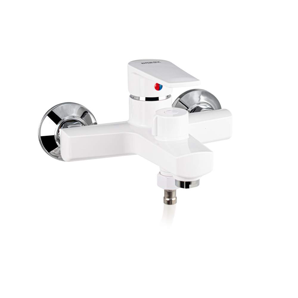 Смеситель BRIMIX  557-1 д/ванны , б/шланга и лейки Белый