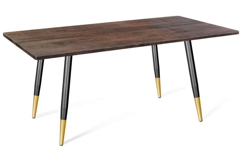 Стол Sheffilton SHT-TT 120/80 МДФ ТТ3 палисандр  каркас SHT-TU14 черный муар/золото