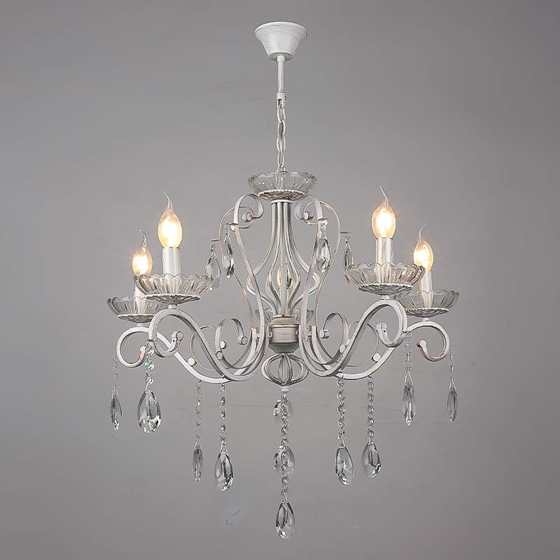 Люстра NH4455/5 WG белое золото/хрусталь