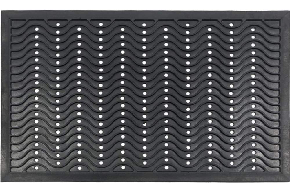 Коврик  резиновый  60х90  Волна  черный  SUNSTEP