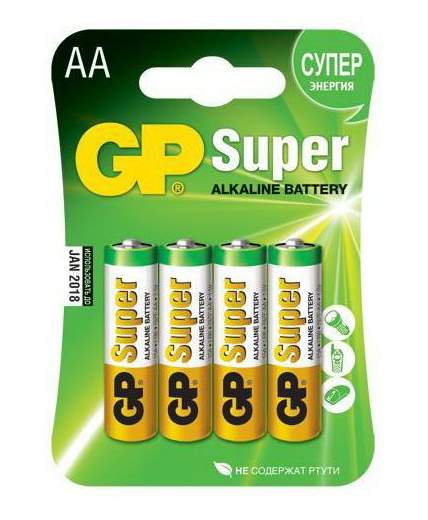 Элемент питания GP Super Alkaline LR6 15A-2CR4 BL4 40/320  02727