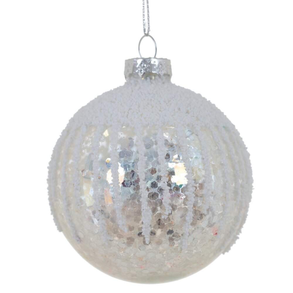 REMECO COLLECTION Игрушка елочная Шар 791323 серебро стекло 8см