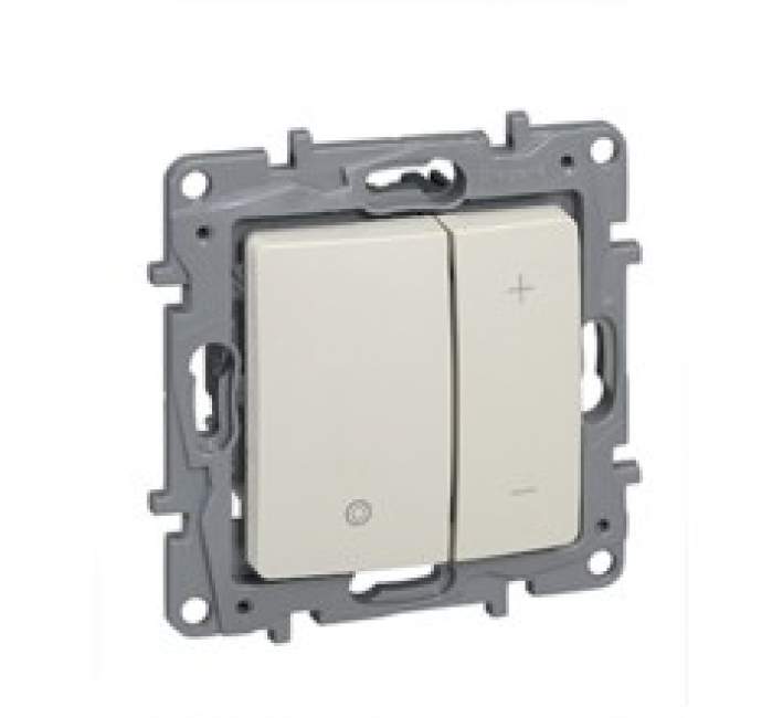 Светорегулятор Etika нажимной 400Вт крем  672318