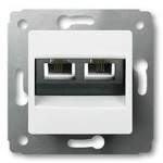 Розетка CARIVA 2-ая компьют.бел. RJ45 UTP Кат.6  773642