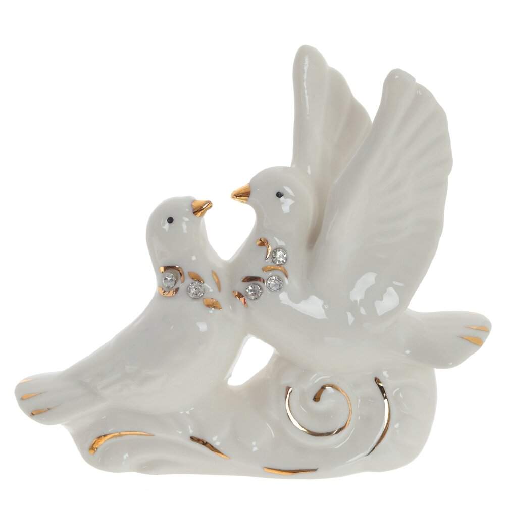 REMECO COLLECTION Фигурка 795066 Голуби фарфор 10х3х9см