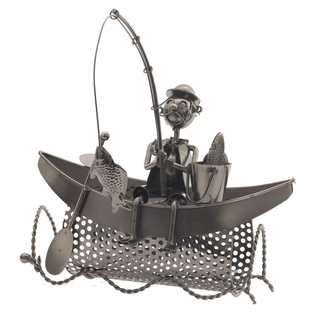 REMECO COLLECTION Подставка под бутылку 756211 Рыбак L29 W12 H22см