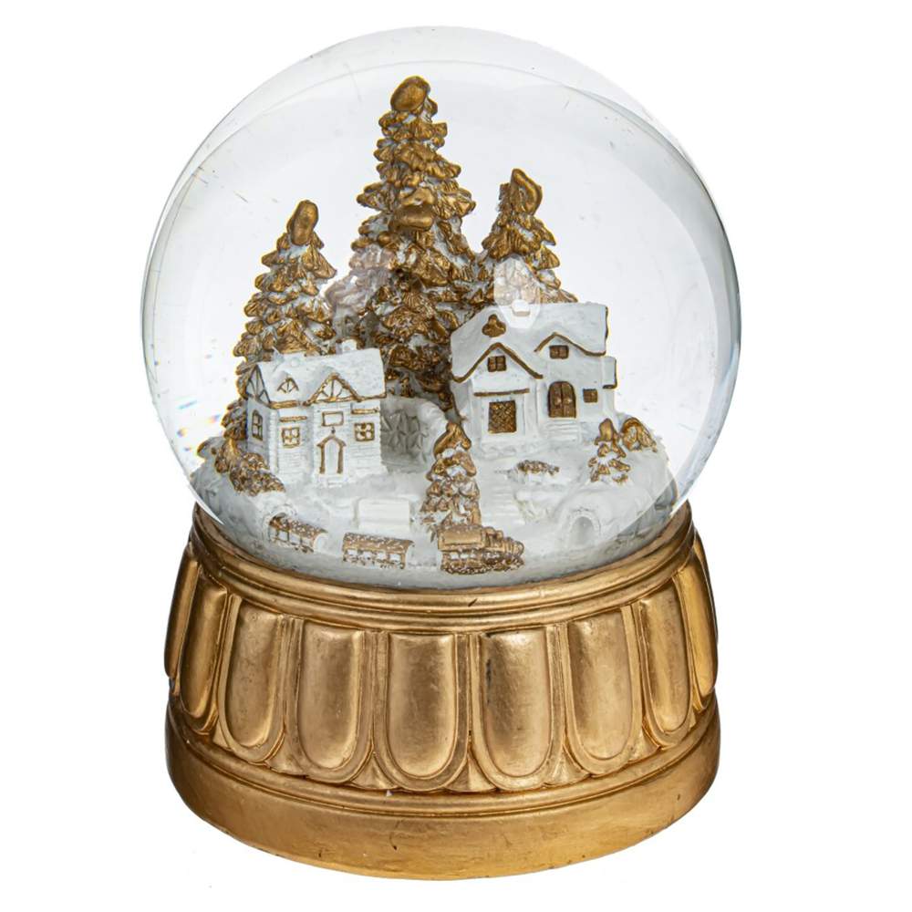 REMECO COLLECTION Фигурка 794150 Шар водяной Домики (подсветка,вьюга,музыка,3хАА) d15х18см