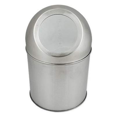 Ведёрко д/мусора 1л круглое   нерж. сталь  Санакс  101 настольное PUSH