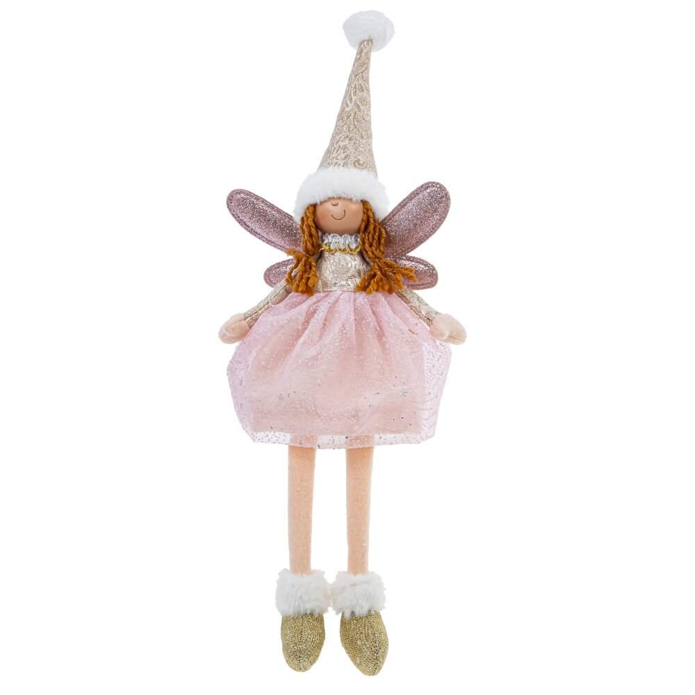 REMECO COLLECTION Игрушка набивная 808504 Фея розовый/золото 16х9х26/40см 