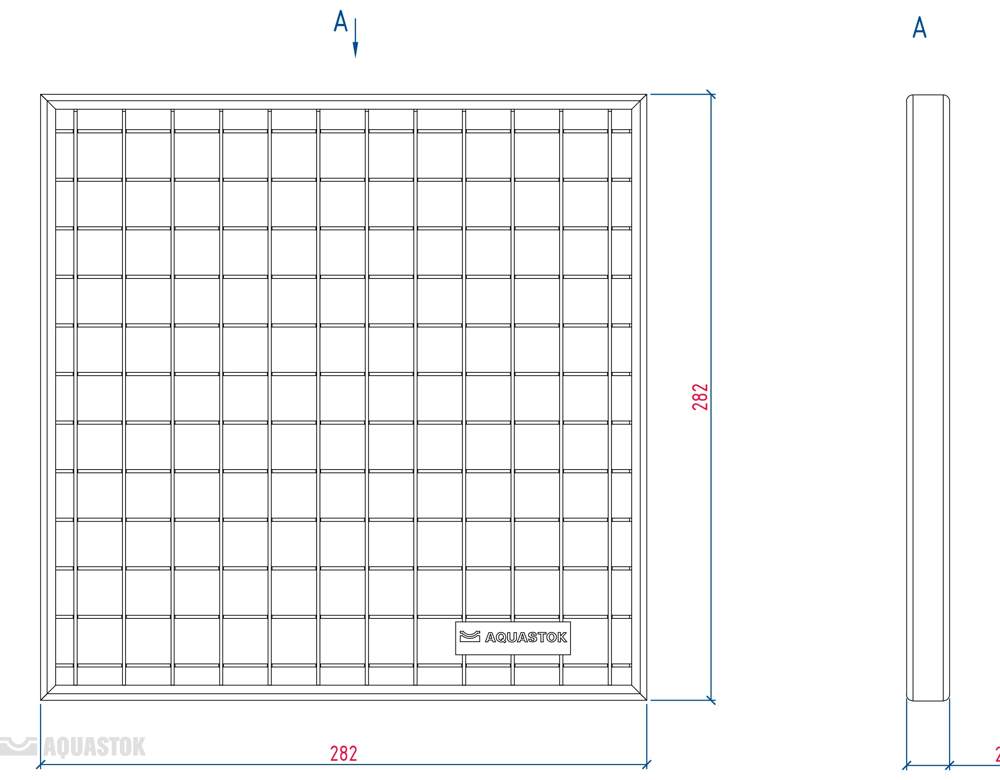 Решетка сварная оцинкованная для дождеприемника 300х300
